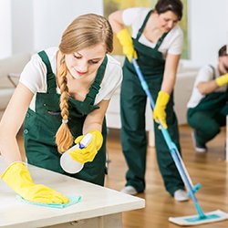 kobiety czyszczą mieszkanie